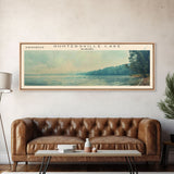 Guntersville Lake Alabama Framed Canvas Print, Panoramic Lake House Decor, Wall Art, Travel Poster, Peaceful Lake Painting, Nature Art