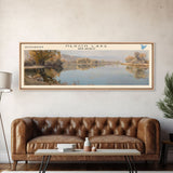 Heron Lake New Mexico Framed Canvas Print, Lake House Decor, Panoramic Wall Art, Travel Poster, Scenic Lake Painting, Nature Art