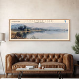 Kingsmere Lake Framed Canvas Print, Lake House Art, Panoramic Wall Art, Travel Poster, Beautiful Lake Painting, Home Decor