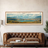 Lac Tasiataq Framed Canvas Print, Panoramic Lake House Decor, Wall Art, Travel Poster, Scenic Lake Painting, Nature Art