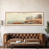 Lake Artemesia Maryland Framed Canvas Print, Lake House Art, Panoramic Wall Art, Travel Poster, Scenic Lake Painting, Home Decor