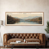 Lake Chatuge Georgia Framed Canvas Print, Lake House Decor, Panoramic Wall Art, Travel Poster, Serene Lake Painting, Nature Art