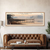 Lake Marion South Carolina Framed Canvas Print, Lake House Decor, Panoramic Wall Art, Travel Poster, Serene Lake Painting, Boho Art