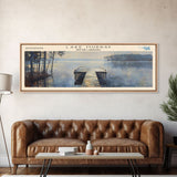 Lake Murray South Carolina Framed Canvas Print, Lake House Decor, Panoramic Wall Art, Travel Poster, Serene Landscape Painting, Bedroom Decor