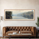 Lake Izabal Framed Canvas Print, Lake House Decor, Panoramic Wall Art, Travel Poster, Scenic Landscape Painting, Bedroom Decor