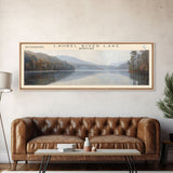 Laurel River Lake Kentucky Framed Canvas Print, Lake House Decor, Panoramic Wall Art, Travel Poster, Scenic Landscape Painting, Living Room Decor