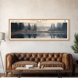 Lost Lake Oregon Framed Canvas Print, Lake House Decor, Panoramic Wall Art, Travel Poster, Scenic Landscape Painting, Rustic Art