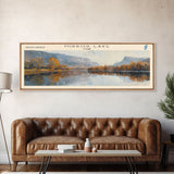 Mirror Lake Utah Framed Canvas Print, Lake House Decor, Panoramic Wall Art, Travel Poster, Landscape Painting, Bedroom Decor