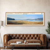 North Trout Lake Utah Framed Canvas Print, Lake House Decor, Panoramic Wall Art, Travel Poster, Landscape Painting, Bedroom Decor