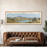 Nulvororok Lake Framed Canvas Print, Lake House Decor, Panoramic Wall Art, Travel Poster, Landscape Painting, Modern Art