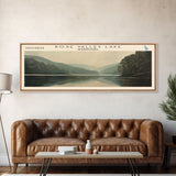 Rose Valley Lake Pennsylvania Framed Canvas Print, Lake House Decor, Panoramic Wall Art, Travel Poster, Beautiful Landscape Painting, Contemporary Art