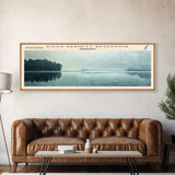 Ross Barnett Reservoir Mississippi Framed Canvas Print, Lake House Decor, Panoramic Wall Art, Travel Poster, Scenic Landscape Painting, Home Decor