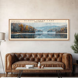 Sleepy Creek Lake West Virginia Panoramic Framed Canvas Print, Lake House Decor, Wall Art, Travel Poster, Serene Lake Painting, Living Room Decor