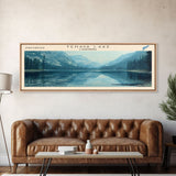 Tenaya Lake California Panoramic Wall Art, Framed Canvas Print, Lake House Decor, Travel Poster, Serene Landscape, Bedroom Decor, Home Decor