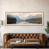 Tioga Lake California Panoramic Wall Art, Framed Canvas Print, Lake House Decor, Travel Poster, Scenic Landscape, Living Room Art