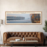 Triadelphia Reservoir Maryland Panoramic Wall Art, Framed Canvas Print, Lake House Decor, Travel Poster, Beautiful Lake Scene, Bedroom Decor