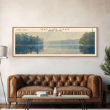 Wallum Lake Rhode Island Panoramic Wall Art, Framed Canvas Print, Lake House Decor, Travel Poster, Scenic Lake Scene, Living Room Art