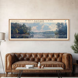 Wollaston Lake Panoramic Wall Art, Framed Canvas Print, Lake House Decor, Travel Poster, Scenic Lake Scene, Bedroom Decor