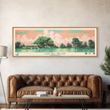 Lake Bill Waller Mississippi Framed Canvas Print, Panoramic Art, Midcentury Modern, Pop Art, Living Room Wall Art, Travel Poster, Lake House Decor