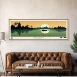 Lake Tulane, Florida Panoramic Wall Art Framed Canvas Print, Midcentury Modern, Pop Art, Home Decor, Travel Poster, Living Room Art