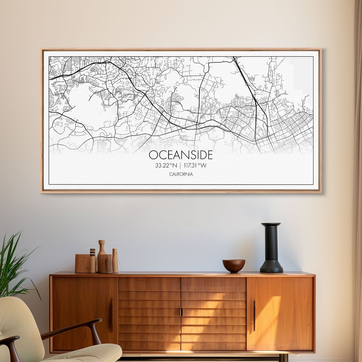 Oceanside City Map, California Art, Map Print, Minimalist Wall Art, Wall Art, Canvas Art, Beach House Wall Art, Landscape Wall Art, Prints