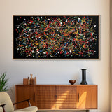 Large Original Abstract Painting Print For Living Room Jackson Pollock inspired Style Art Modern Pollock Style Splatter & Dripping Painting