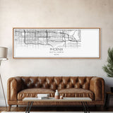 Panoramic Phoenix City Map, Arizona Art, Map Print, Minimalist Wall Art, Canvas Art, Housewarming Gift, Street Map Art, Closing Gift