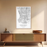 Long Beach Street Map, California Map, City Map Art, Modern Art, Wall Art, Canvas Print, Adventure Wall Art, Home Office Art, Gift For Him