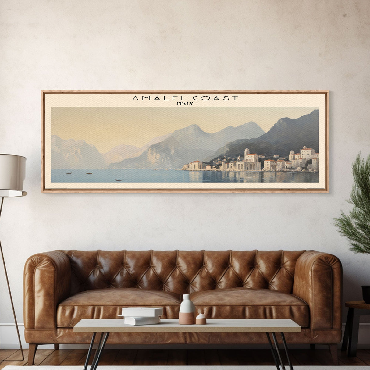 Amalfi Coast COUNTRY Travel Poster Print, Framed Canvas Print, Italy Travel Art, Wood Framed Art, Wall Hanging, Home Decor