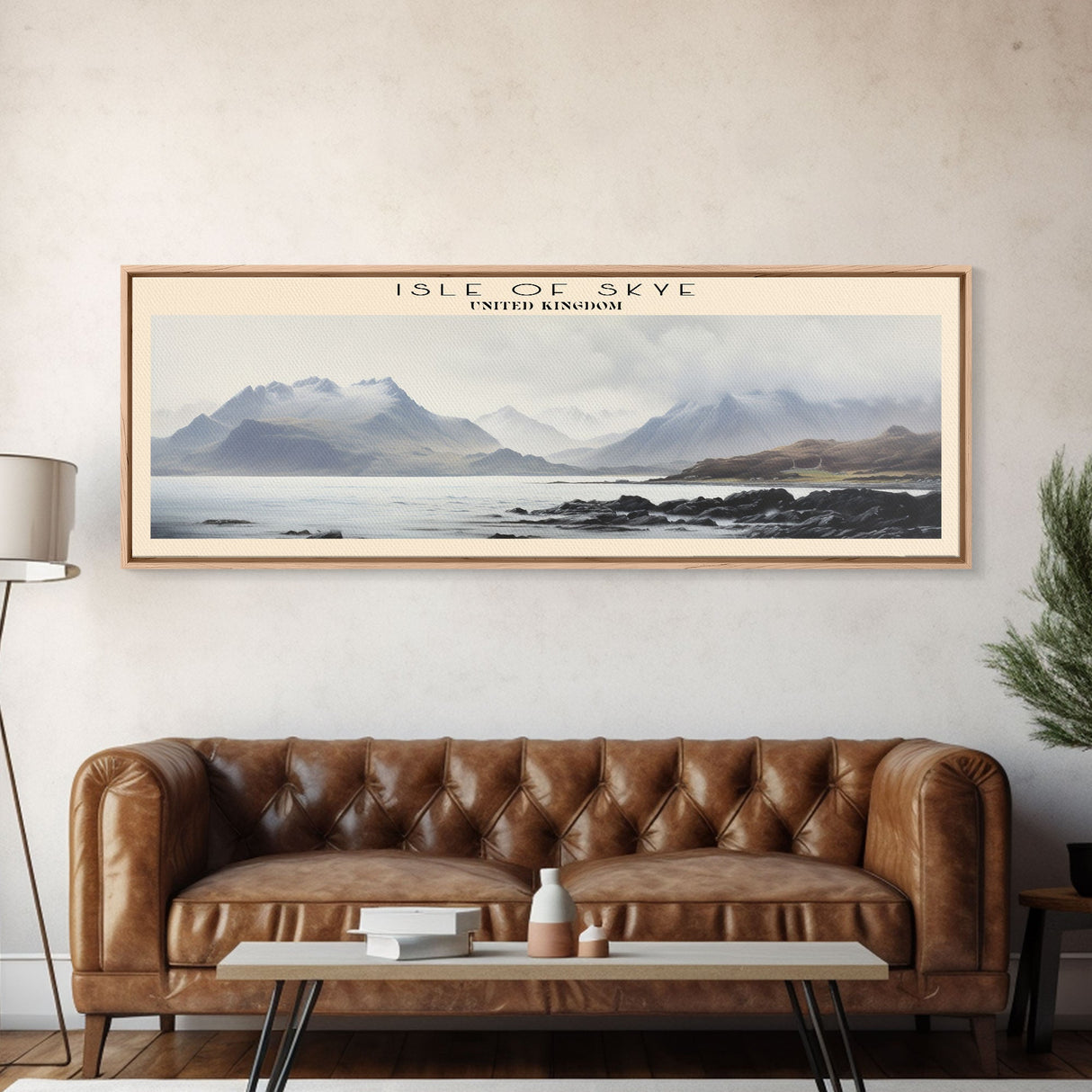 Isle of Skye COUNTRY | Framed Travel Poster Canvas Print | Trendy Wall Art | Watercolor Painting | Living Room Art | Unique Art