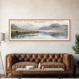 Lake District National Park COUNTRY | Framed Travel Poster Canvas Print | Trendy Wall Art | Watercolor Painting | Living Room Art | Unique Art