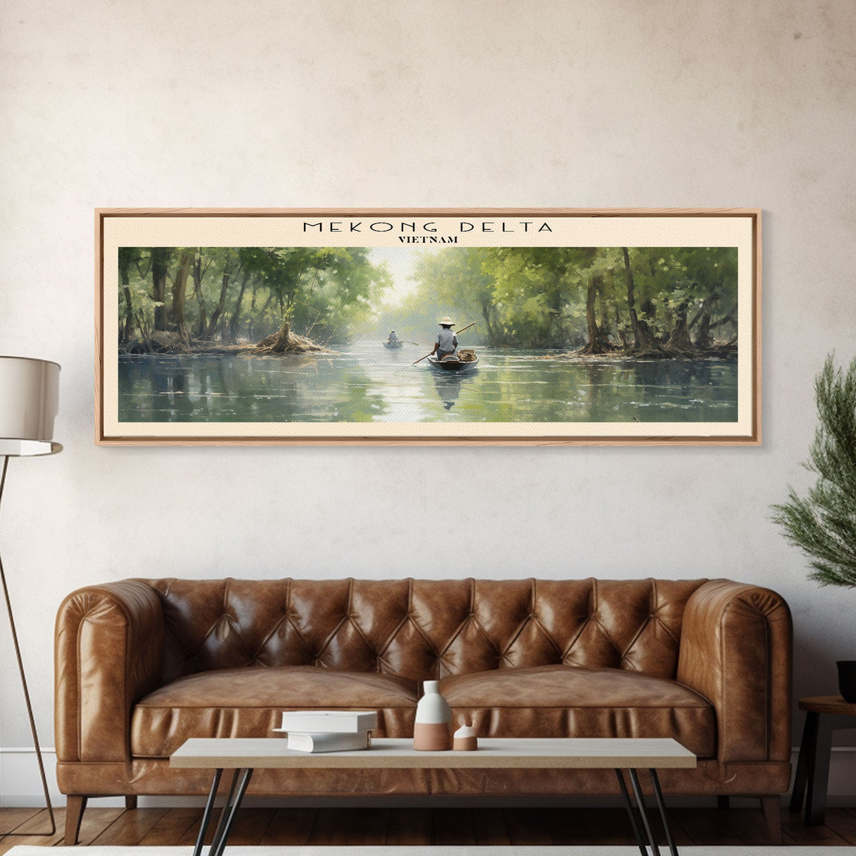 Mekong Delta Travel Poster Print, Framed Canvas Wall Art, Metal Wall Art, COUNTRY art, Gift For Him, Travel Wall Art, Travel Lover Gift