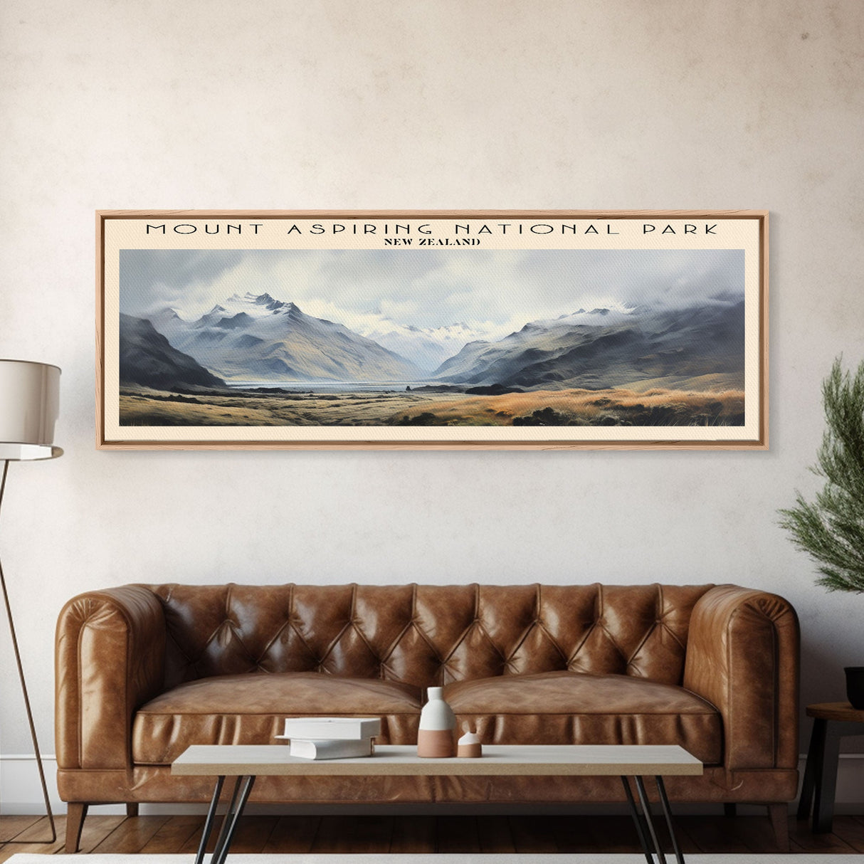 Mount Aspiring National Park Travel Poster Print, Framed Canvas Wall Art, Metal Wall Art, COUNTRY art, Gift For Him, Travel Wall Art, Travel Lover Gift