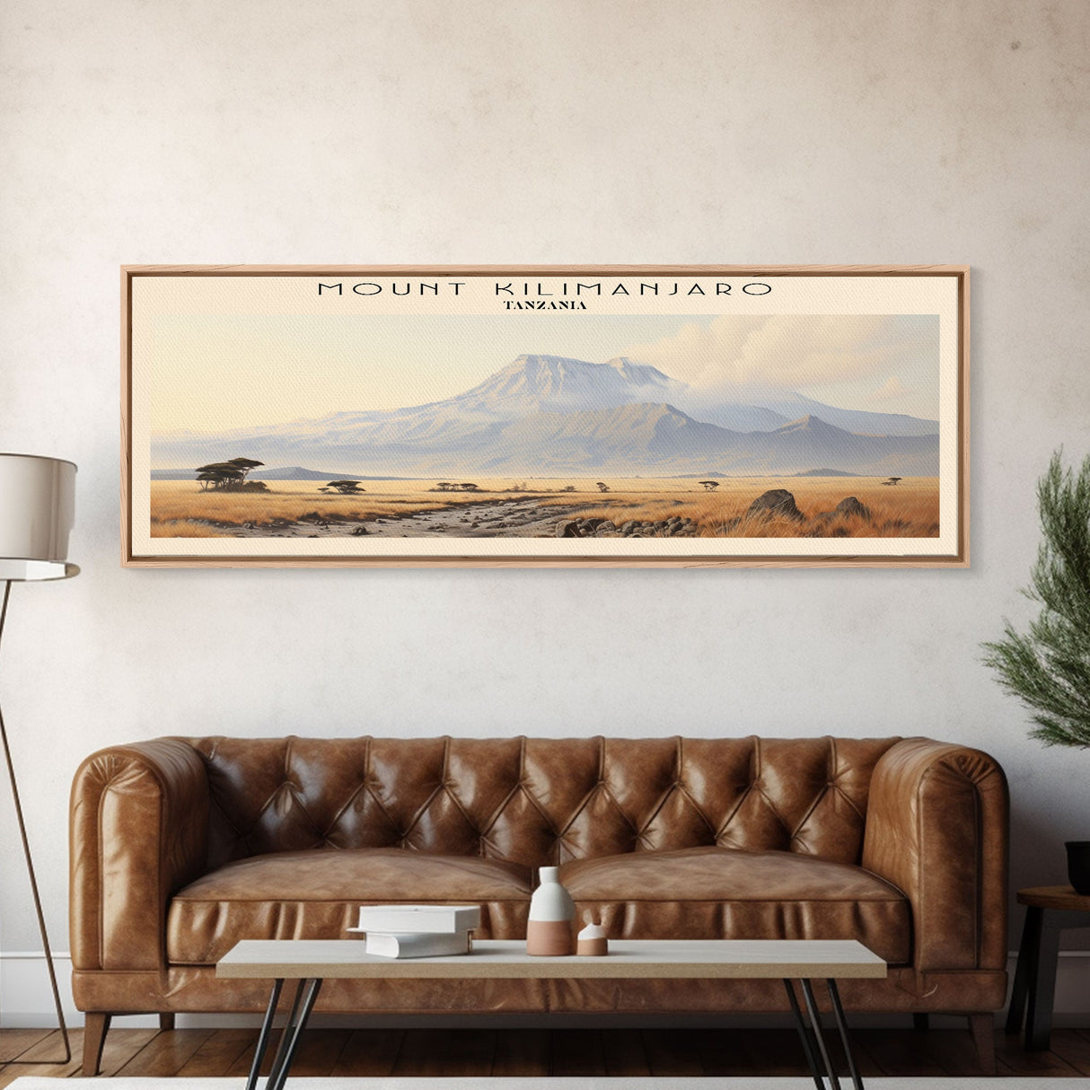 Mount Kilimanjaro Travel Poster Print, Framed Canvas Wall Art, Metal Wall Art, COUNTRY art, Gift For Him, Travel Wall Art, Travel Lover Gift