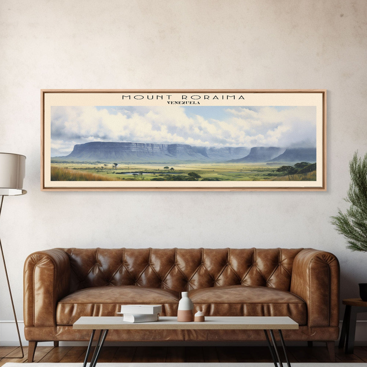 Mount Roraima Framed Canvas Print Travel Poster | Wall Art | Home Decor | Gift For Travel Lover | Wall Hanging | Original Art