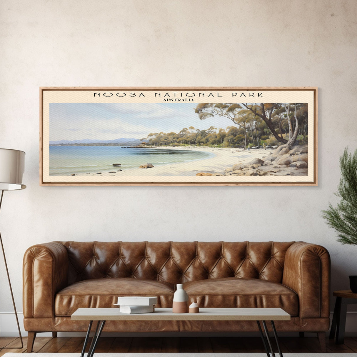 Noosa National Park Travel Print Wall Art, Travel Poster Print, Retro Style COUNTRY Home Decor, Wall Hanging, Travel Gift Idea, Unique Metal Art