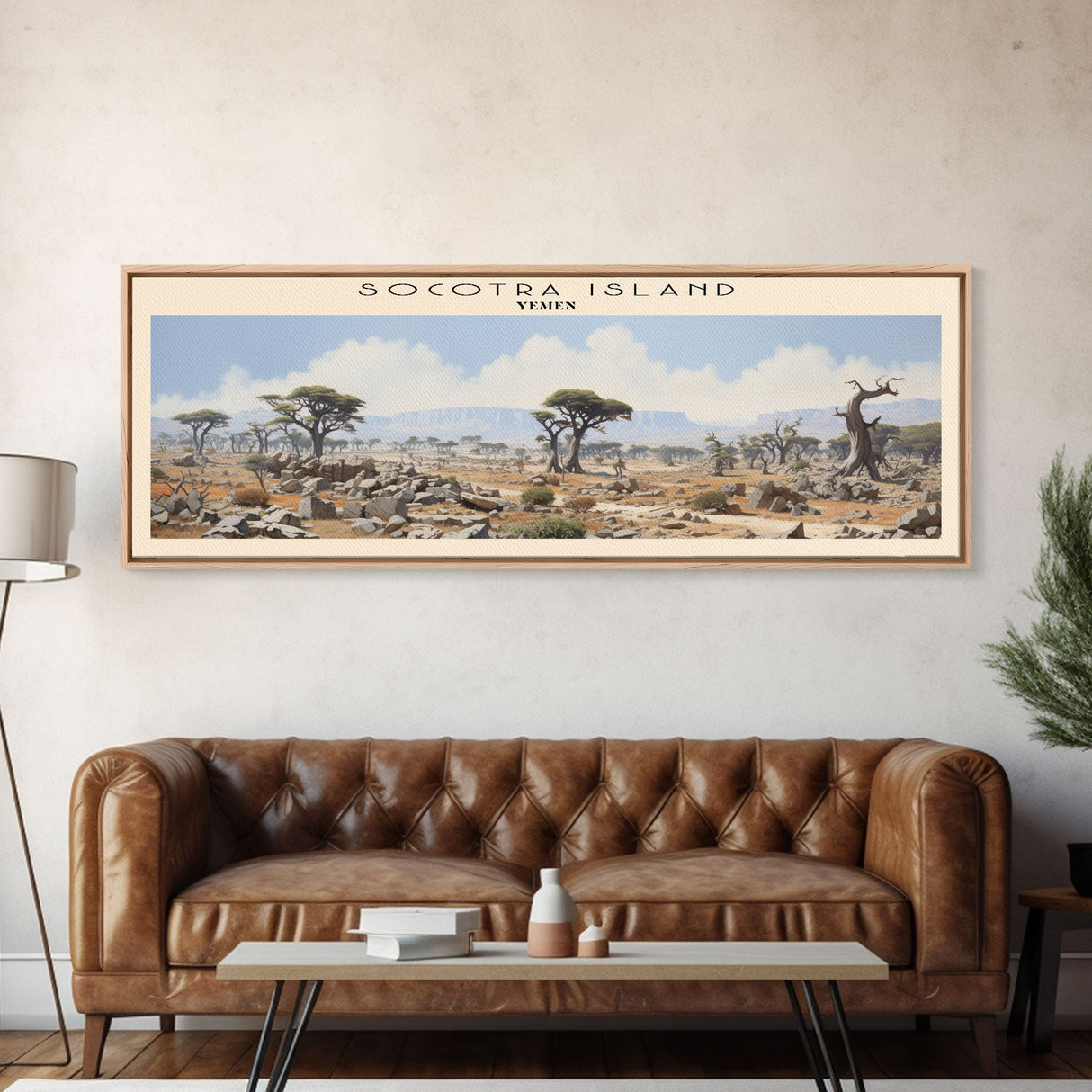 Socotra Island Framed Canvas Print Travel Poster | Wall Art | Home Decor | Gift For Travel Lover | Wall Hanging | Original Art