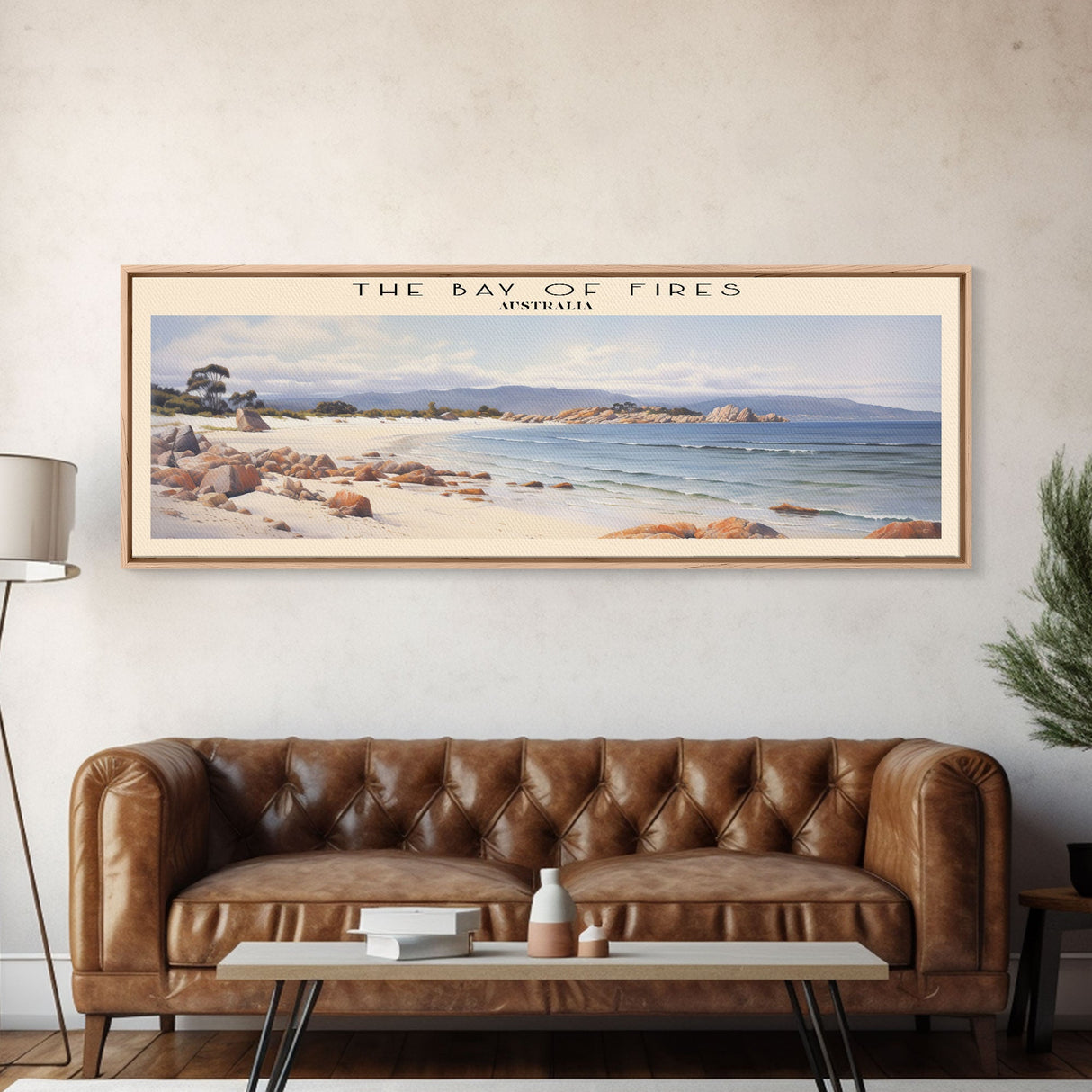 The Bay of Fires Travel Print Wall Art, Travel Poster Print, Retro Style COUNTRY Home Decor, Wall Hanging, Travel Gift Idea, Unique Metal Art