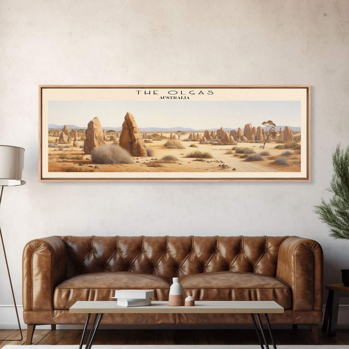 The Olgas Framed Canvas Print Travel Poster | Wall Art | Home Decor | Gift For Travel Lover | Wall Hanging | Original Art