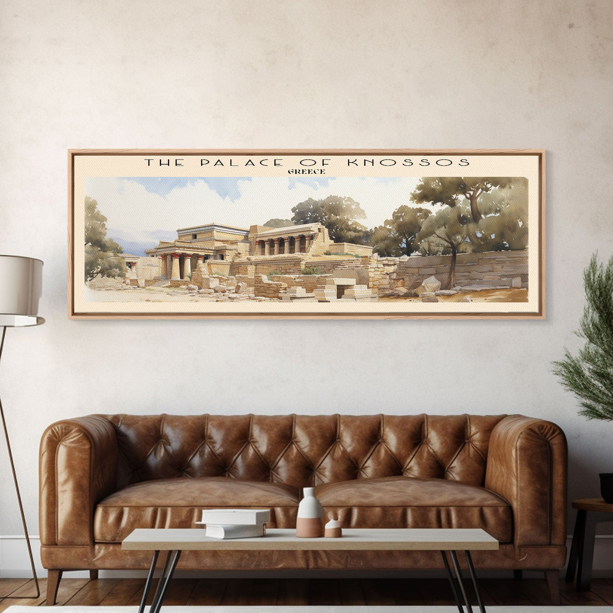 The Palace of Knossos Travel Print Wall Art, Travel Poster Print, Retro Style COUNTRY Home Decor, Wall Hanging, Travel Gift Idea, Unique Metal Art