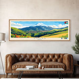 Amman, Jordan Panoramic Travel Poster Canvas Print, Amman, Jordan Painting, Jordan Art, Amman Travel Art, Living Room Painting