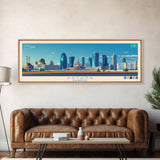 Astana, Kazakhstan Panoramic Travel Poster Canvas Print, Astana, Kazakhstan Painting, Kazakhstan Art, Astana Travel Art, Guest Room Painting