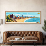 Beira, Mozambique Panoramic Travel Poster Canvas Print, Beira, Mozambique Painting, Mozambique Art, Beira Travel Art, Living Room Painting