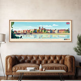 Colchester, England Travel Poster Panoramic Canvas Print, Colchester, England Painting, England Art, Colchester Travel Art, Guest Room Painting