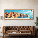 Constantine, Algeria Panoramic Travel Poster Canvas Print, Constantine, Algeria Painting, Algeria Art, Constantine Panoramic Travel Art, Travel Painting