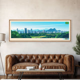 Curitiba, Brazil Panoramic Travel Poster Canvas Print, Curitiba, Brazil Painting, Brazil Art, Curitiba Travel Art, Living Room Painting