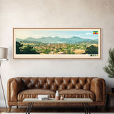 Dessie, Ethiopia Panoramic Travel Poster Canvas Print, Dessie, Ethiopia Painting, Ethiopia Art, Dessie Panoramic Travel Art, Travel Painting