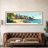 Divo, Ivory Coast Travel Poster Panoramic Canvas Print, Divo, Ivory Coast Painting, Ivory Coast Art, Divo Travel Art, Guest Room Painting