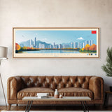 Panoramic Travel Poster Dongguan, China Canvas Print, Dongguan, China Painting, China Art, Dongguan Travel Art, Guest Room Painting