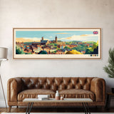 Durban, South Africa Panoramic Travel Poster Canvas Print, Durban, South Africa Painting, South Africa Art, Durban Travel Art, Living Room Painting